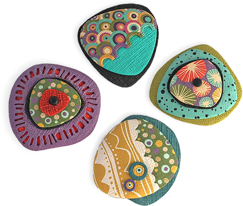 Fabi Perez Ajates teaches her multi-layer surprises on PolymerClayDaily.com Ajates on PolymerClayDaily.com