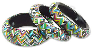 Carol Blackburn's polymer bangles
