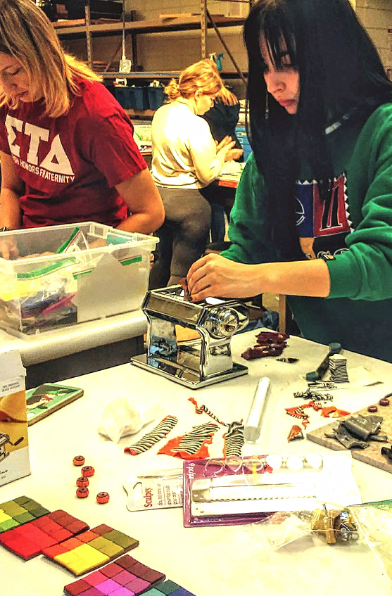 Students in the Carthage College polymer studio class on PolymerClayDaily Students in the Carthage College polymer studio class on PolymerClayDaily
