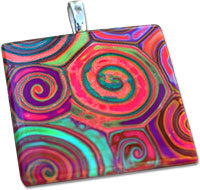 Edison/Abensour's fantaswirl polymer pendant