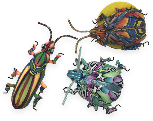 Bugs crawl out of Gael Keyes' scrap pile on PolymerClayDaily Bugs crawl out of Gael Keyes' scrap pile on PolymerClayDaily
