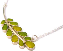 Rebecca Geoffrey's metal clay and polymer fern