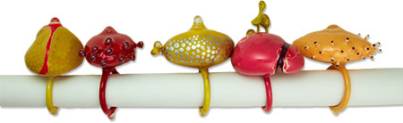 Jillian Moore's polymer clay rings