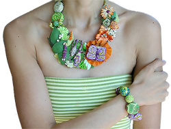 Vee Stevens polymer necklace