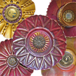 Thomas' polymer button flowers