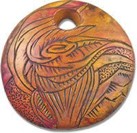 Watkins etched bead
