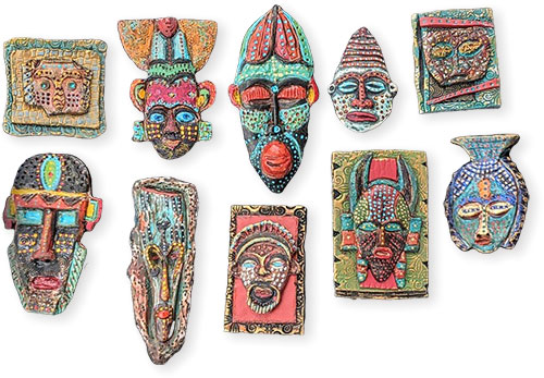 Terri Wlaschin brings passion to her energetic collages on PolymerClayDaily.com